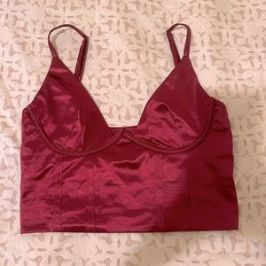 Satin Crop Top